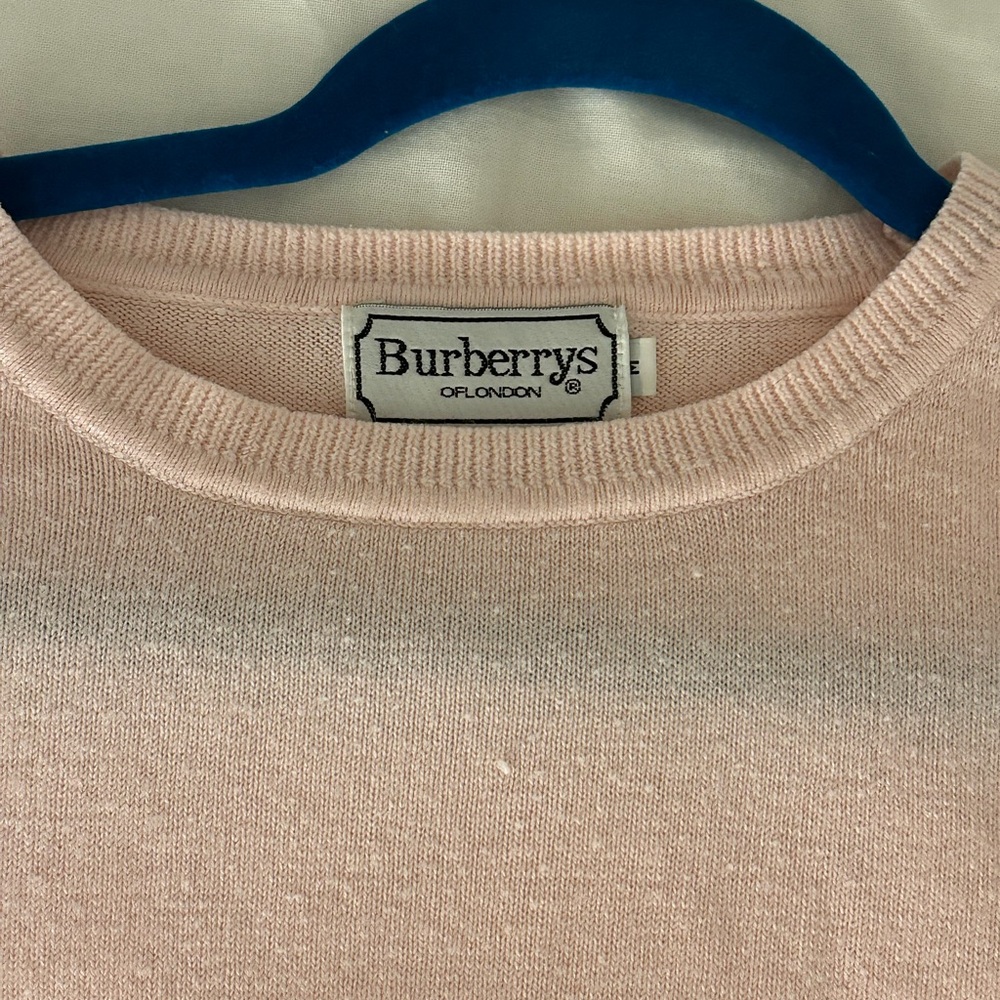 Vintage Burberry Soft Pink Cashmere Sweater